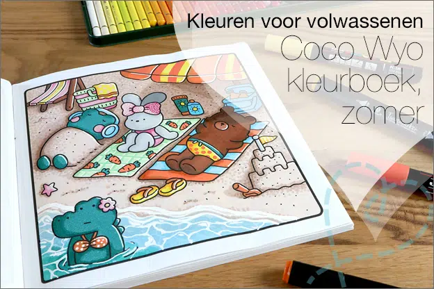 Kleuren voor volwassenen Bold easy Coco Wyo kleurboek uitleg zomer