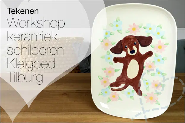 Tekenen #78: Mijn eigen keramieken schaal schilderen (workshop bij Kleigoed Tilburg)