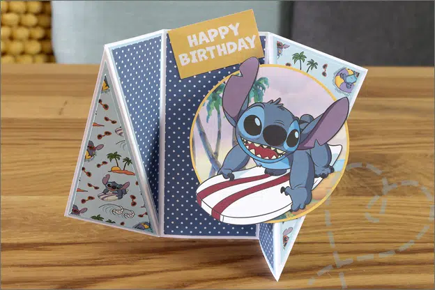Zelfgemaakte kaart thema stitch inspiratie uitleg