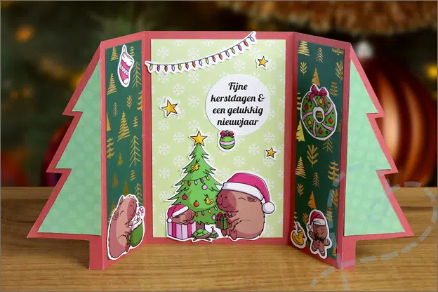 Zelf kaarten maken kerstkaart uitleg
