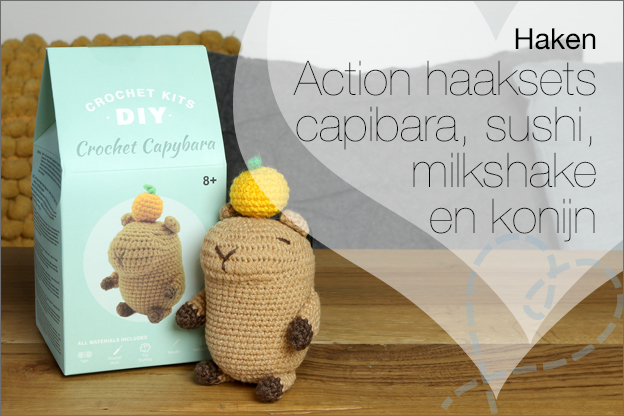 Action haaksets capibara sushi milshake konijn haken review