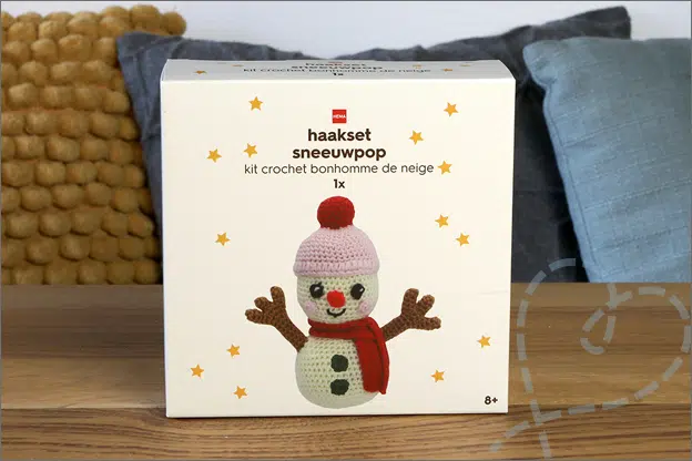 HEMA Haakset Sneeuwpop verpakking