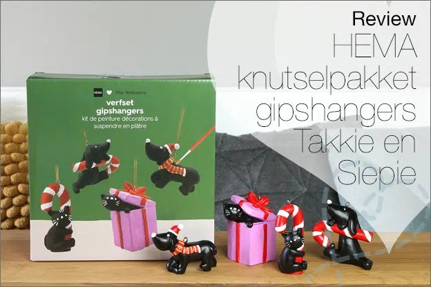 Review HEMA knutselpakket gipshangers Takkie en Siepie kerst