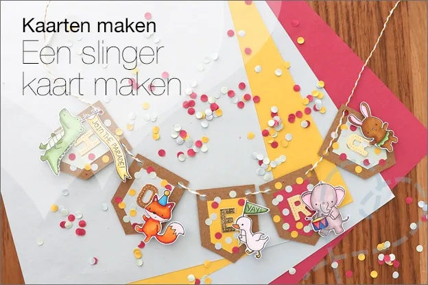 Kaarten maken #98: Een vlaggetjeskaart maken (incl. gratis printable)