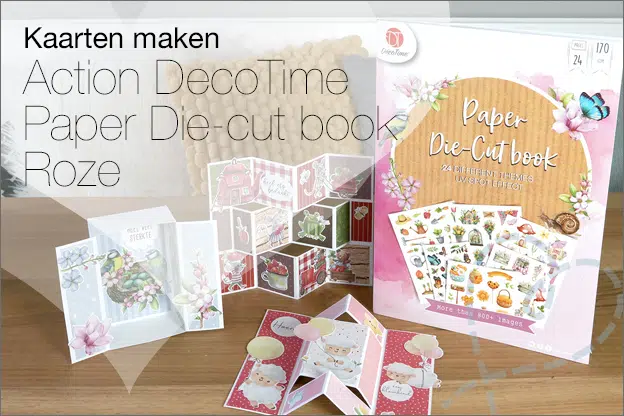 Kaarten maken #206: Action DécoTime Paper Die-cut book, roze