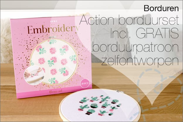 Borduren Action gratis borduurpatroon uitleg cactussen