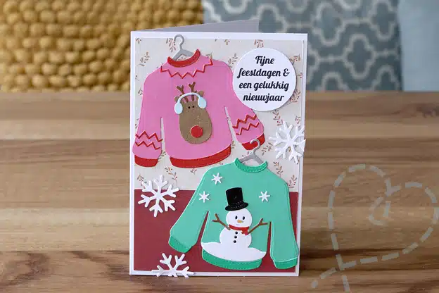 4 stuks kerst snijmatrijzen voor kaarten maken, FineGood