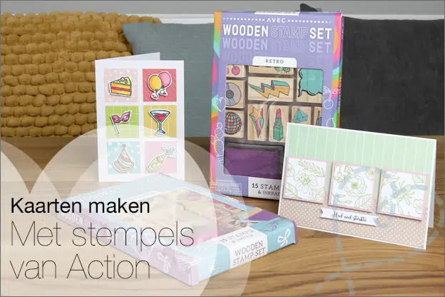Kaarten maken #232: Creatief met stempels van Action (AVEC)